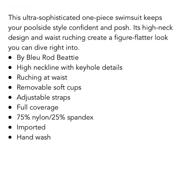 Bleu Rod Beattie High Neck Keyhole One Piece - Picture 16 of 16